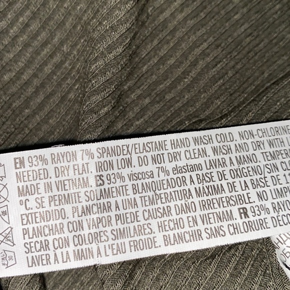 FOREVER 21 olive green ribbed dress size small - Picture 4 of 5